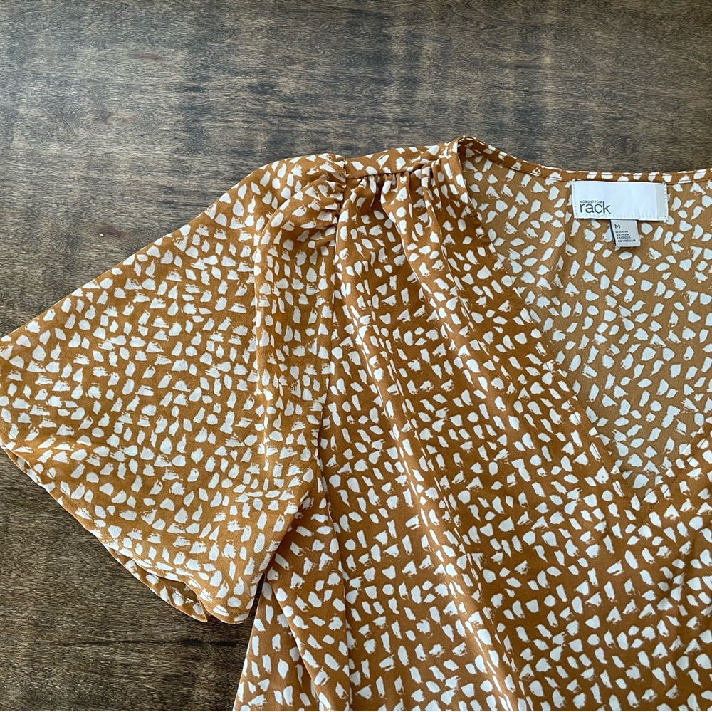 Tan Patterned Top from Nordstrom Rack NWOT
